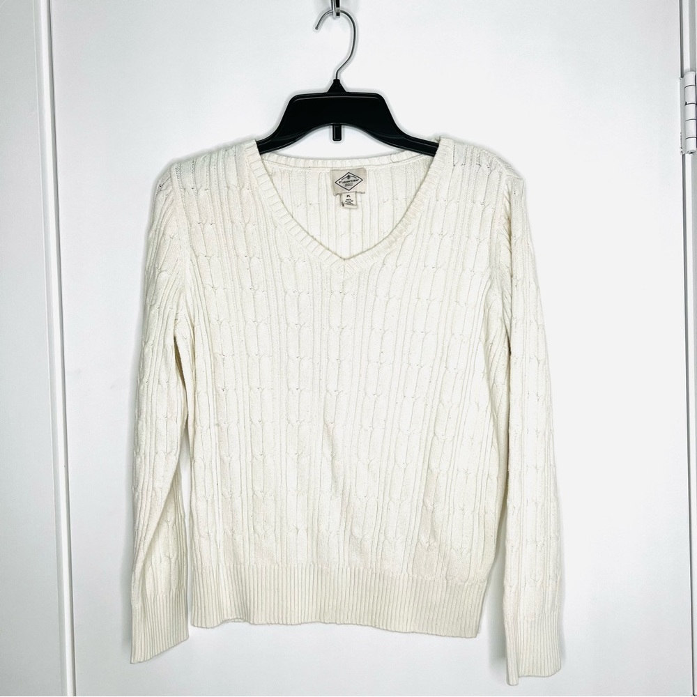St John's Bay Cream Sweater